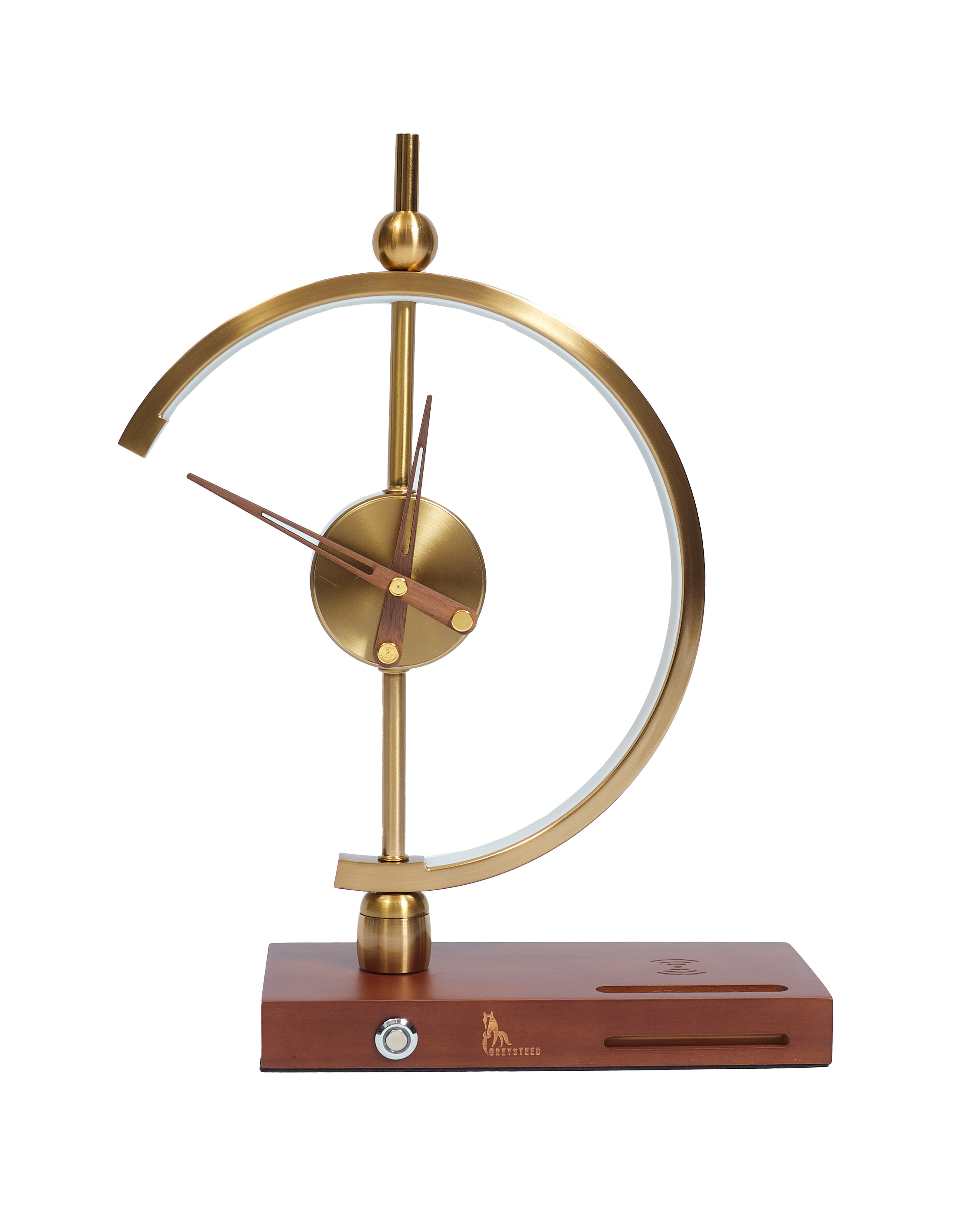 Camelot Executive Table Clock with Wireless Charger