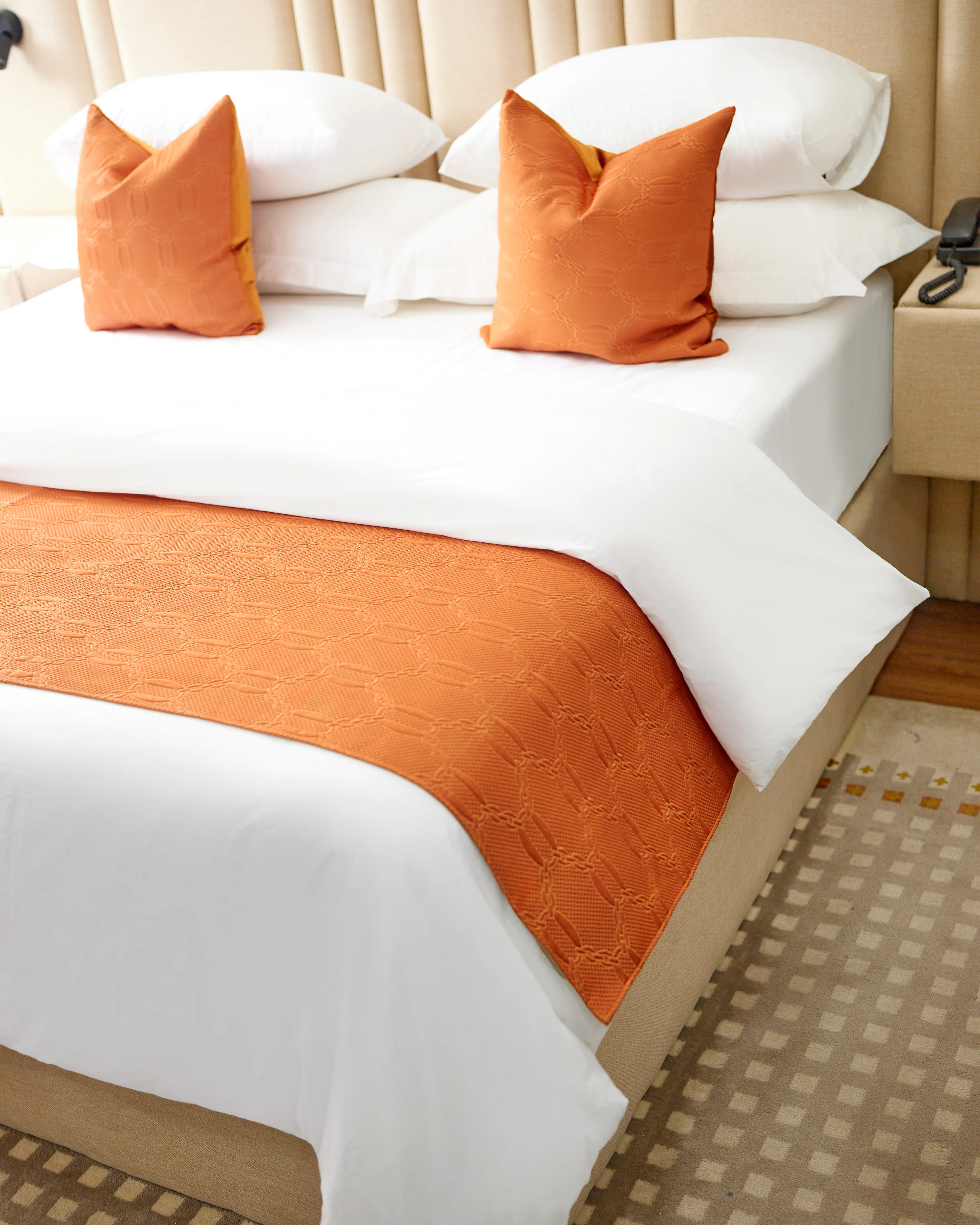 Bed Runner and Throw Pillow Set