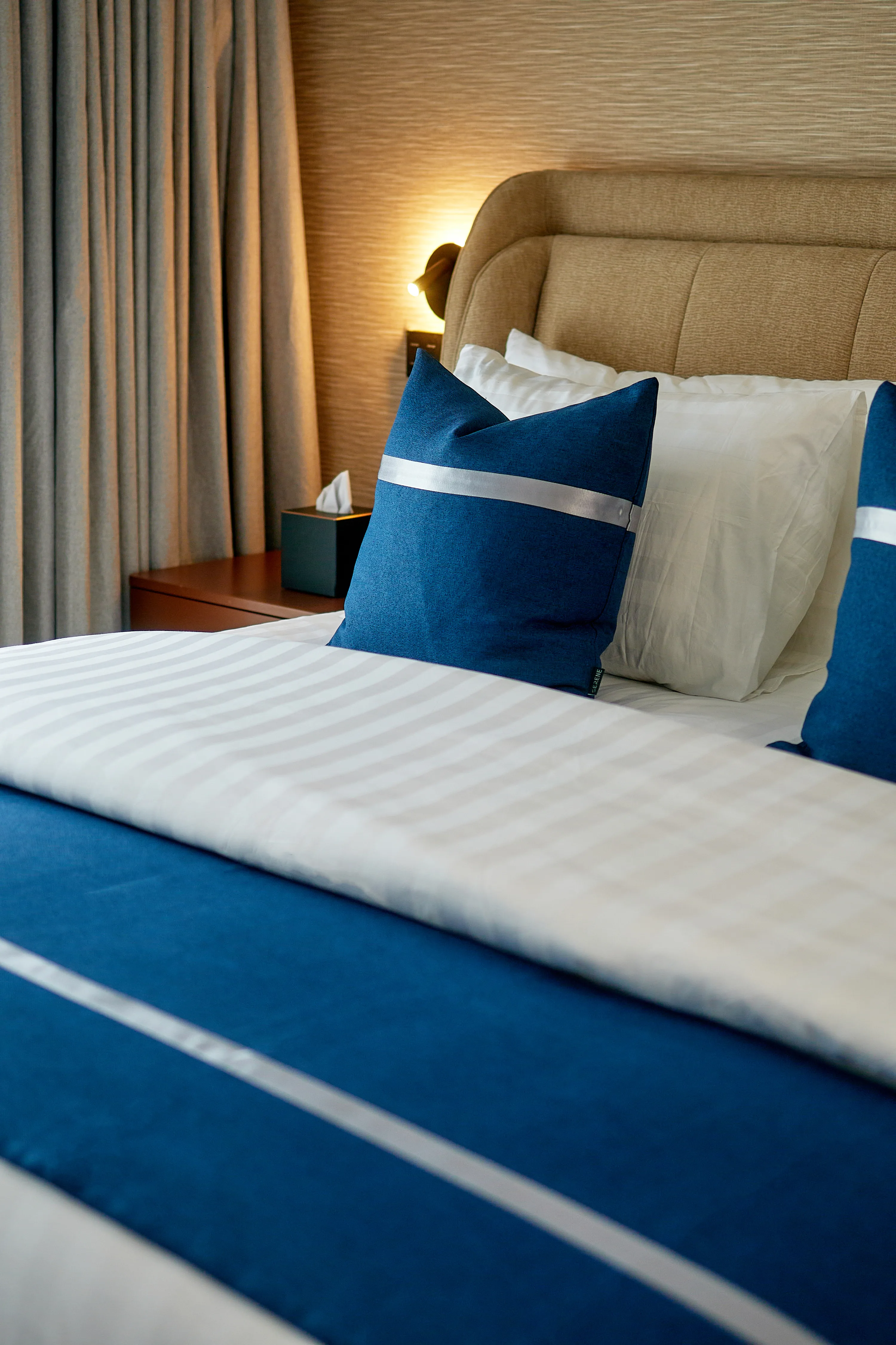 Bed Runner and Throw Pillow Set