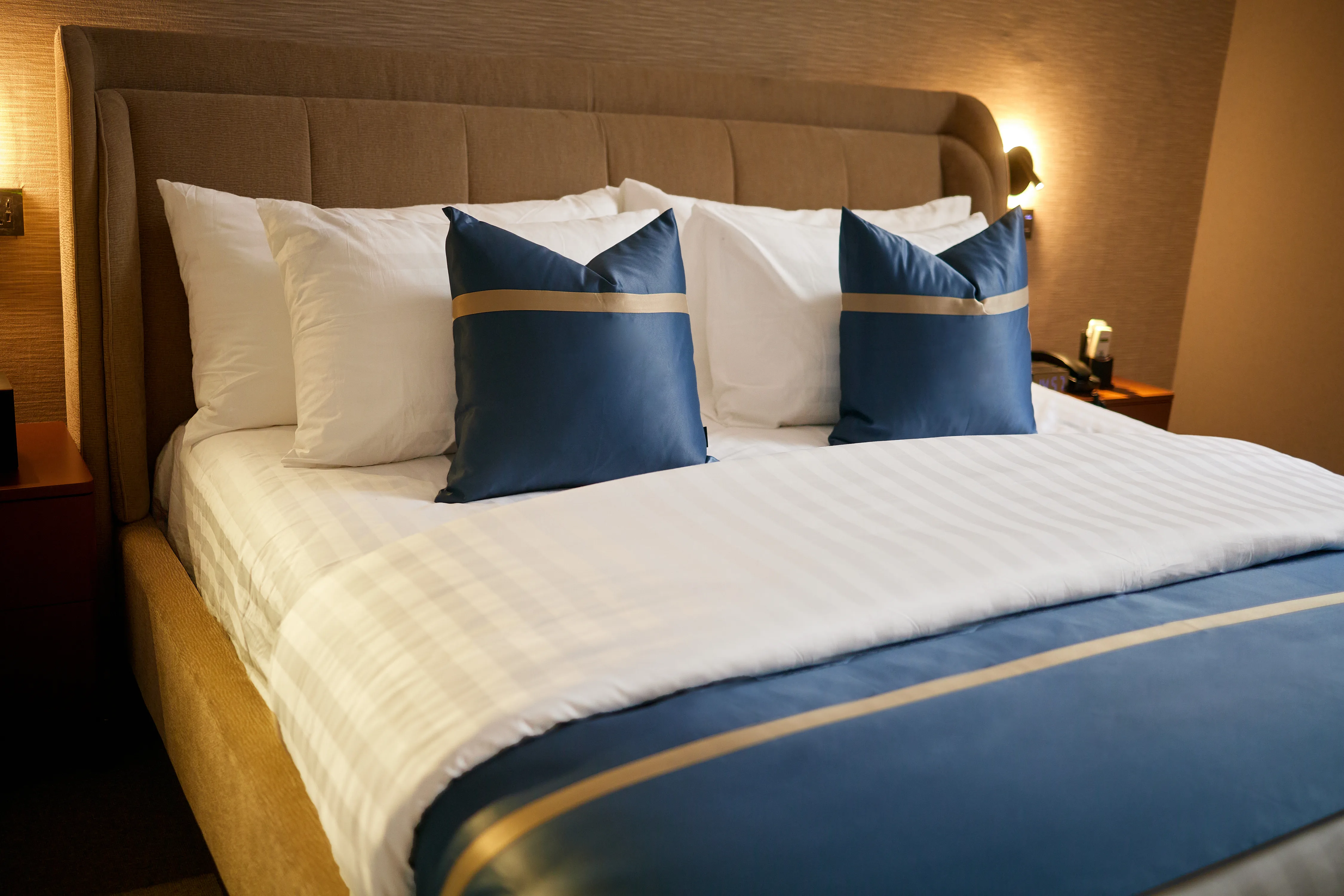 Bed Runner and Throw Pillow Set